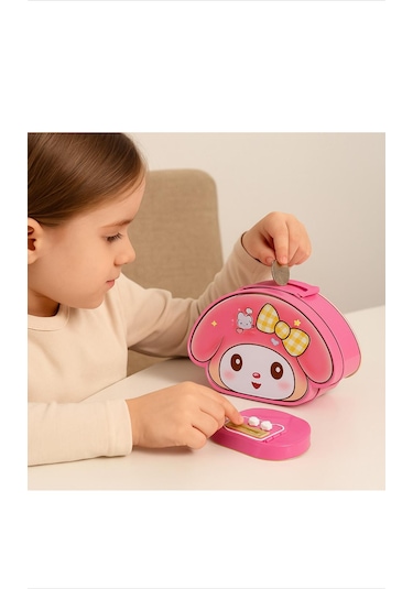 Şifreli Çocuk Metal Kumbara Açık Pembe