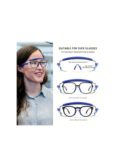 Elmpaly Pembe Anti Fog Güvenlik Gözlüğü Ayarlanabilir Çerçeve Çizilmeye Dayanıklı Lens İş Spor