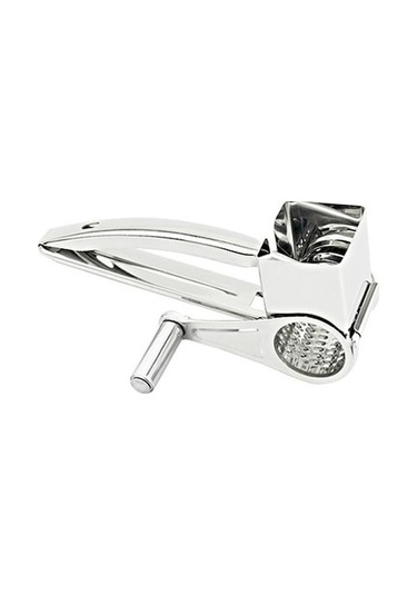 Ulzyvf Cbtx Peynir Rendesi Döner Kabı, Paslanmaz Çelik El Kranklı 3-4 Delikli Döner Parçalayıcı, Gri Gri