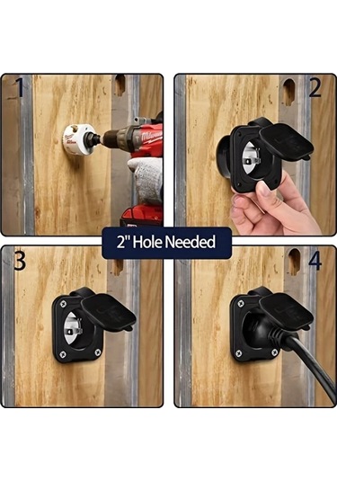 Xuweiwei Siyah 1pc 15a Us Erkek Fiş 125v Kilit Mekanizmalı Şarj Prizi Yüksek Kalite Bakır Yapı