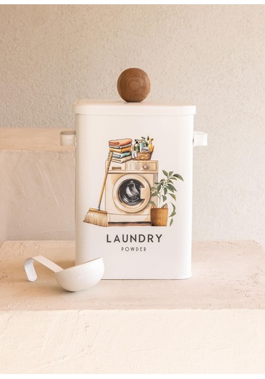 The Mia Storage Deterjan Saklama Kabı 13x20x28 Cm Beyaz