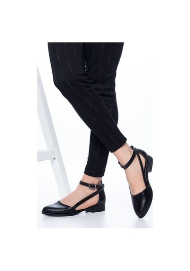 Rayna Kısa Topuk Cilt Ayakkabı Siyah