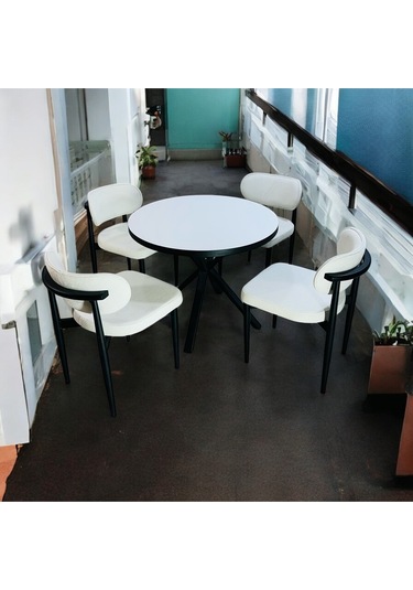 Yeliz Mutfak Masası Takımı 4 Kişilik Polo001 Yeliz1 Beyaz