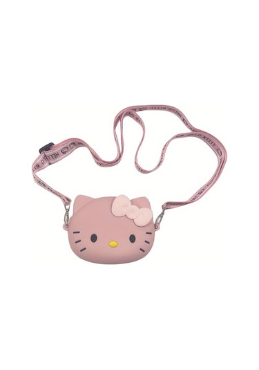 Hello Kitty Melody Charm - Çok Güzel Crossbody Bozuk Para Çantası Çanta, Dayanıklı Silikon Omuz Çantası Pembe