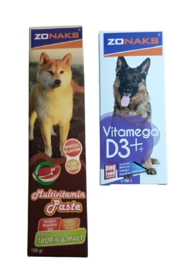 Zonaks Köpek Multivitamin Pasta Extra Taurin & Malt + Köpek D3 Vitamin