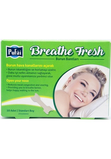 Pufai Breathe Fresh Burun Bandı Standart Boy 10'lu