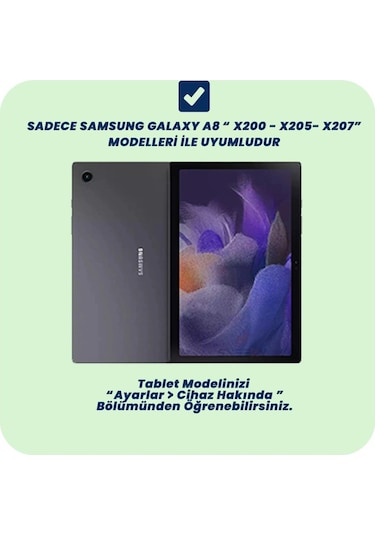 Samsung Uyumlu Tab A8 X200 10.5 İnç Uyumlu Galaxy Shell Astront Temalı Ç
