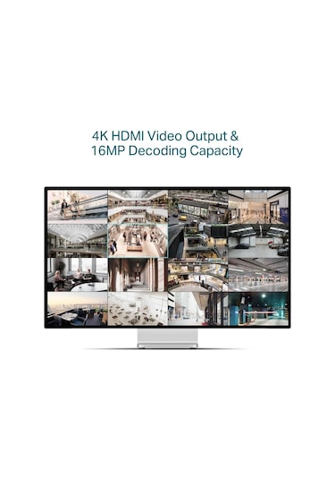 Tp-Link VIGI NVR2016H-16P 16 Kanal Nvr H.265+4K 2CH 8MP-16CH 1MP 90W Poe