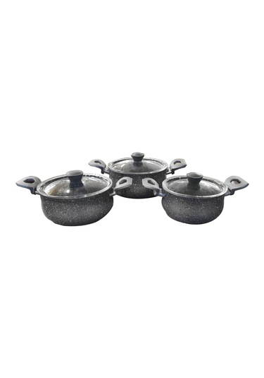 Oms 6 Pcs Granit Güveç Set 3027 Gri