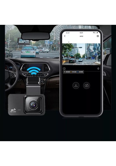 Gajeena Araç İçin 4 İnç Full Hd İki Kameralı Sürücü Kaydedici Geri Vites Görüntüsü Fonksiyonu