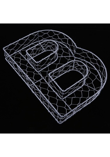 Suntek Magideal Alfabe Demir Tel Çelenk Çerçeve Etli Saksı Metal B