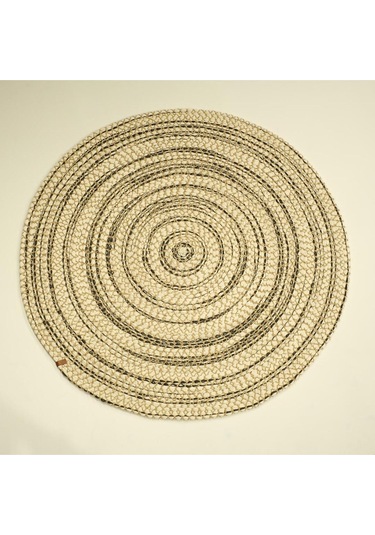 Dekomatt Cortado Dekoratif Paspas Siyah Bej