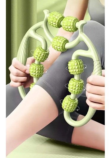 9 Tekerlekli Boyun Bacak Ayak Bel Masaj Aleti Çok Fonksiyonlu Manuel 4741 Açık Mavi