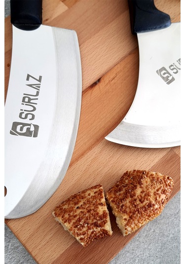 Ekmek Bıçağı Börek Bıçağı Pide Kesici Zırh Bıçak Seti 2'Li Siyah