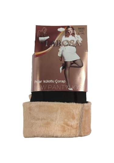 Kadın Polar Termal Kışlık 2 Beden İncelten Larosa Külotlu Çorap 001