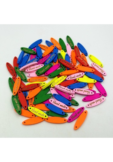 Homyl 100 Parça Karışık 2 Delikli Etiket "el Yapımı"