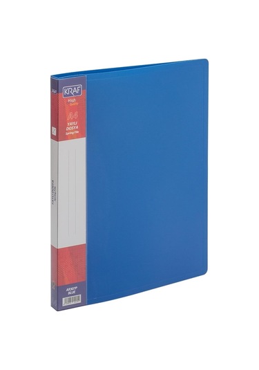 Kraf Yaylı Dosya A4 Mavi