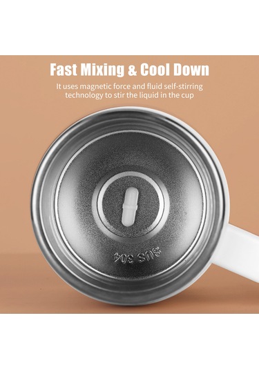 Xindoker 380ml Siyah Otomatik Karıştırıcı Kupa, 304 Paslanmaz Çelik, Manyetik Şarj, Kapaklı, Kahve/süt/protein Tozu İçin Ev/ofis/outdoor Siyah