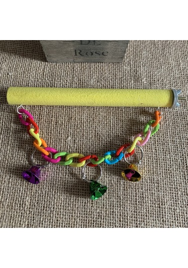 Yifomall Kuş Oyun Standı - Çanlı, Kumlama Ve Ahşap Tünek Eğitim Seti