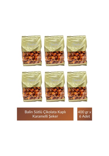 Balin Karamel Sütlü Şeker 400 Gr X 6 Adet