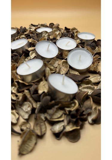 Tealight Mum Mini Boy Soya Parafinli 100 Adet Beyaz Ekonomik