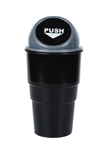 Suntek Genel Araba Bardak Tutucu Kapaklı Çöp Kovası Gri