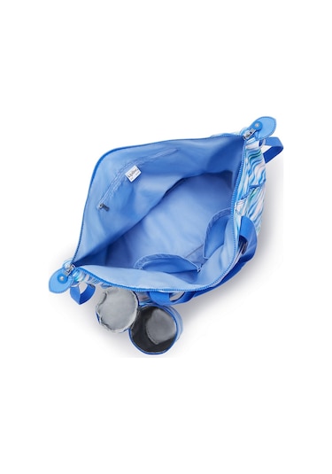 Kıplıng Art M Baby Bag Bebek Çantası Alt Değiştirme Şilteli,biberon Ve Emzik Tutuculu Desenli Dıluted Blue Mavi