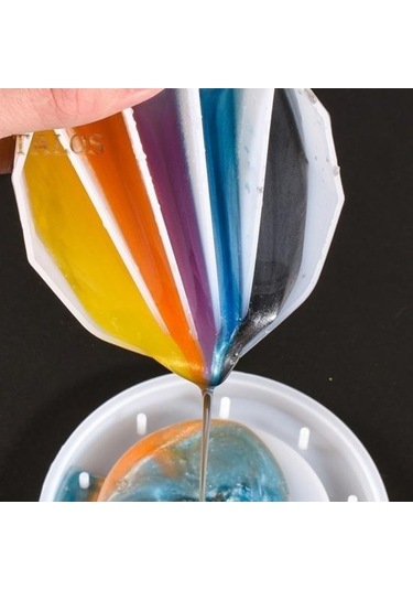 Novahub 4 Adet Silikon Bölünmüş Fincan Boya Karıştırma Bardağı - Renk Karıştırma & Ölçü Kapları Seti Diğer