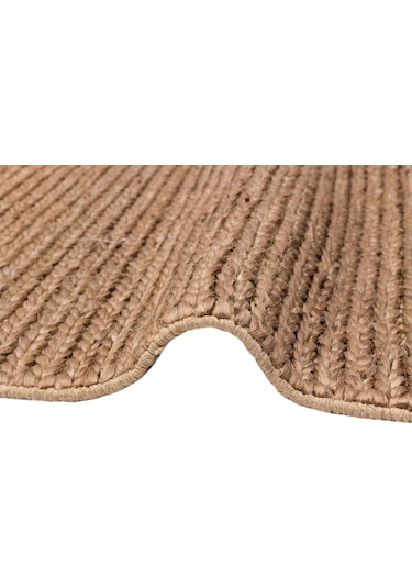 Choti Brown Flatweave Natural Jüt İle Üretilen El Dokuma Hasır Halı