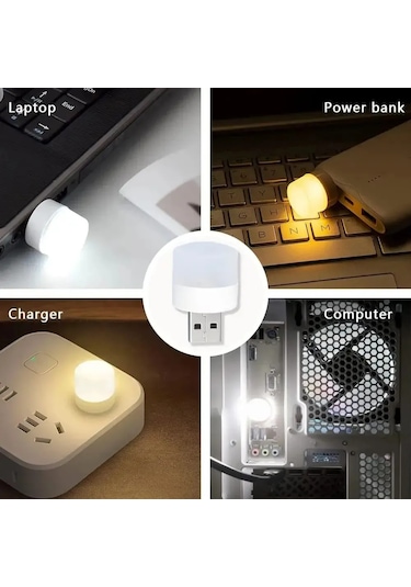 Geeroyoo Usb Led Gece Lambası, 10'lu Set, Göz Dostu Aydınlatma, Taşınabilir Ve Enerji Tasarruflu Sıcak