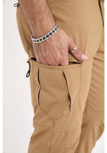 Camp532 Outdoor Tactical Su İticili Likralı Yazlık Erkek Taktik Pantolon Hardal