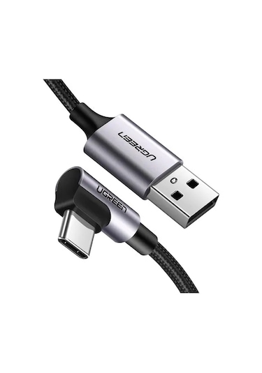 Ugreen Usb-c To Usb-a 3a Qc 90 Derece Hızlı Şarj Kablosu, 2 Metre, Uzay Girişi, 50942 -