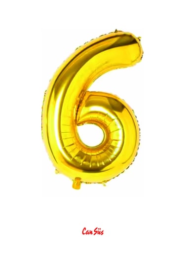 Folyo Rakam Balon Gold 100cm 40inç 6