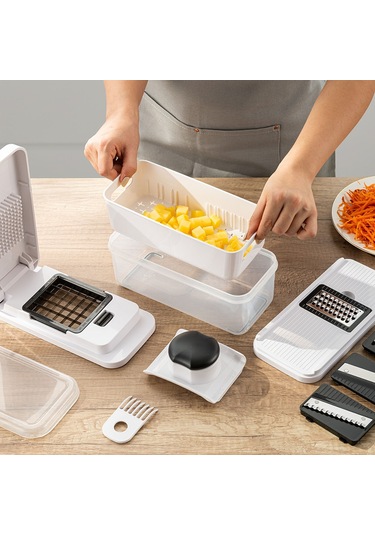 Emsan Smart Hazneli Doğrayıcı 8 Parça Beyaz