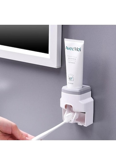 Pembe Yaratıcı Duvara Monte Otomatik Diş Macunu Diş Macunu Sıkacağı Diş Fırçası Tutucu Diğer