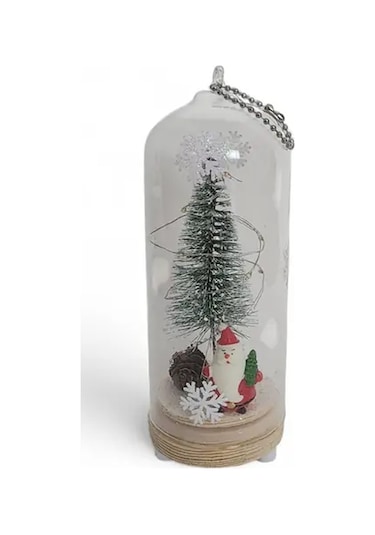 Hedea Yılbaşı Işıklı Noel Baba Fanus Çok Renkli