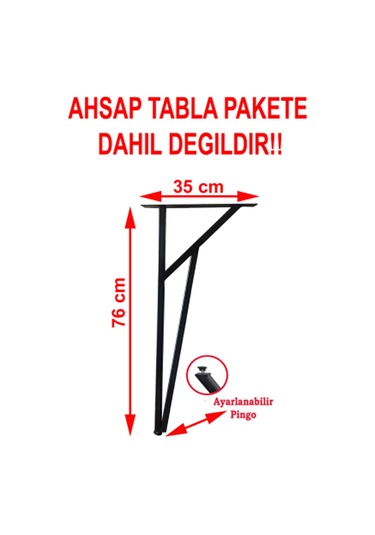 Metal Masa Ayağı 4lü Set Ayarlı Bingolu Metal Ayak 1,5mm Kalınlık