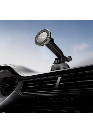 Lenyes Cr184 360 Derece Dönebilen Teleskopik Vantuzlu Araç Telefon Tutucu Siyah