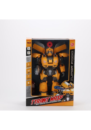 Tower Thunder Uzaktan Kumandalı 40 Cm Robot Sarı Disk Atabilen Işıklı Ve Sesli Robot