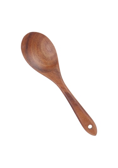 Konesam Sağlıklı Güvenilir Tam Tekne Ağacı Mutfak Kaşığı - 26x6.5cm, Dayanıklı, Doğal Dokulu, Kolay Temizlenir Diğer