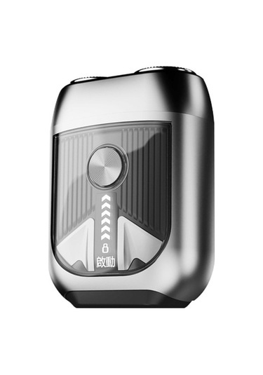 Ulzyvf Tıraş Şarj Manyetik Makinesi Gümüş Elektrikli Edilebilir Çift Başlı Be