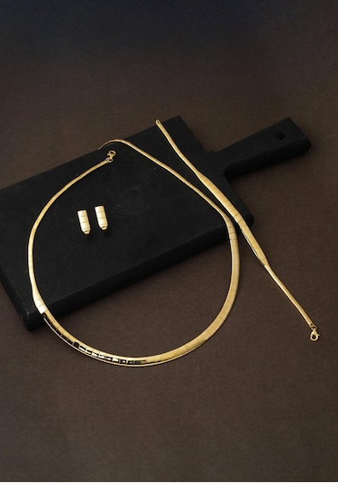 Bilezikci Dolunay Taşsız Suyolu Altın Düğün Seti