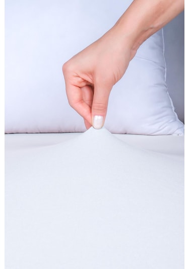 Nordqueen %100 Pamuk Tek Kişilik 100 200 Lastikli Çarşaf V1 Beyaz