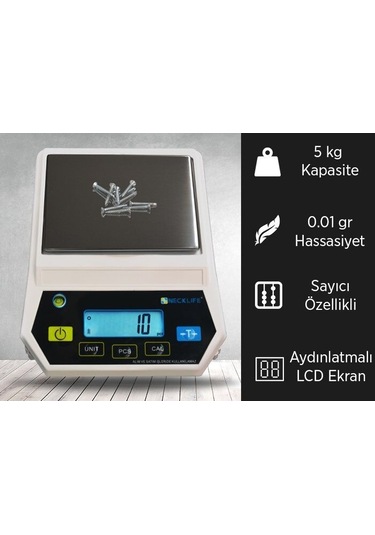 Fly 5000 Hassas Tartım Terazisi 5kg / 0.01gr