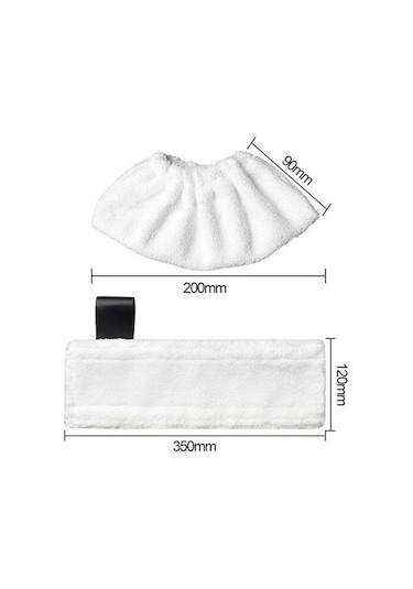 Yifomall Karcher Sc1/sc2/sc4/sc5 Buharlı Fırça İçin Beyaz Mop Kılıfı - 8'li Set