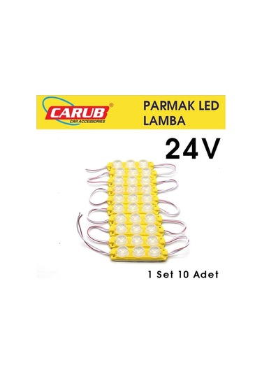 Camlı Soft Parmak Lamba Seti 10 Adet Sarı 24V BR0409937