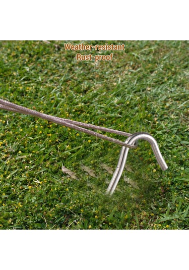 Qingmipy 201 Paslanmaz Çelik Toprak Kazıkları 12 Adet - Kaymaz Önlem Hakkı Ve Keskin Uçlu, Çadır, Tente Ve Bahçe Yapılarını Sabitler, Dayanıklı Ve Pas Koruyucu Çok Renkli