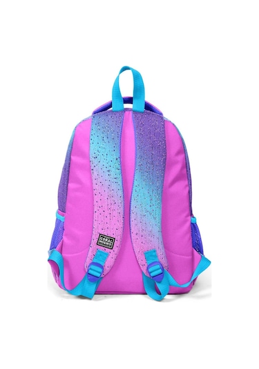 Coral High Kids Açık Pembe Mavi Kaplumbağa Desenli 3 Lü Okul Çanta Seti Set0123497