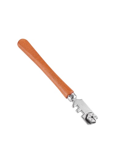 Ximistore9 Ahşap Saplı 6 Tekerlekli Cam Kesici - Karbür Tekerlekli, 4-10mm Kalınlığa Uygun, Hızlı Ve Pürüzsüz Kesim