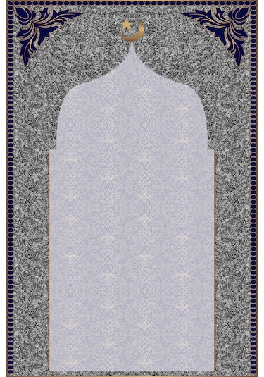 Makinede Yıkababilir Leke Tutmaz Keçe Seccade Namazlık Kaymaz Taban, Süngerli Diz Dostu Tasarım Ahs959 Çok Renkli